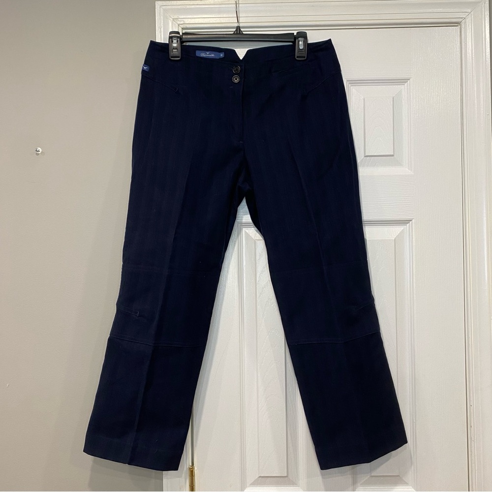 Faconnable Navy Blue Reinforced Knee Utility Pants Women’s Size 10 NWT
